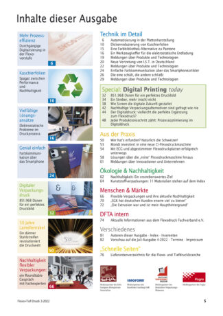 Inhaltsverzeichnis Flexo+Tief-Druck 3-2022
