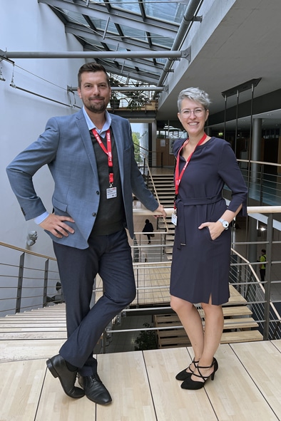 Carsten Bastian (DuPont) als Vorsitzender mit Franziska Kirpal (tesa) bilden die Spitze des DFTA-Fördervereins