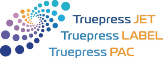 Die neuen Logos für die Truepress-Digitaldrucksysteme von Screen