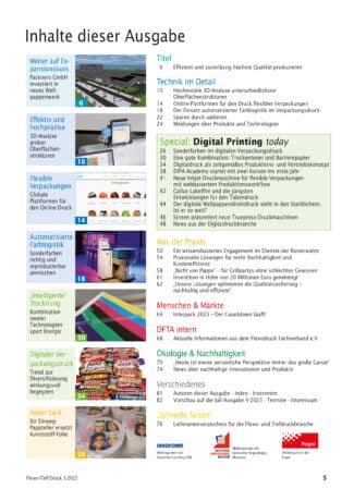 Themen und Inhalte der Flexo+Tief-Druck 3-2023