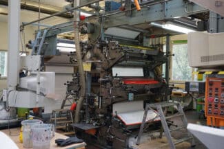 Alte W&H-Flexodruckmaschine bei Rota-Druck