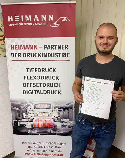 Graphische Technik und Handel Heimann: Participation at Basic Gravure Seminar