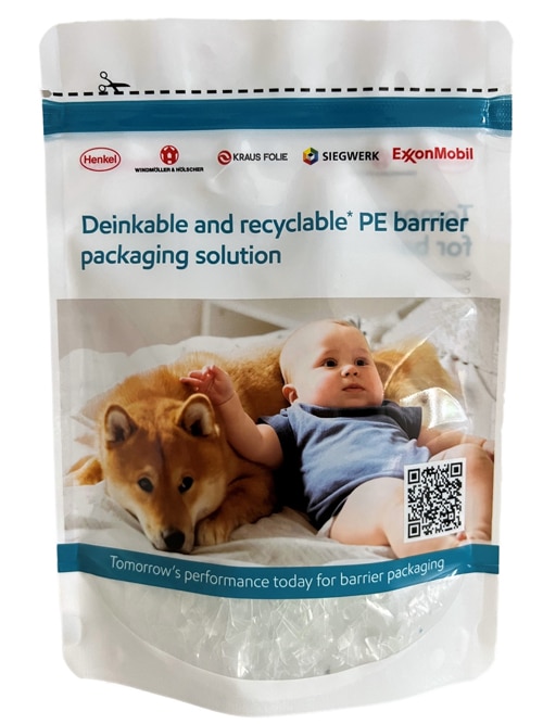 Deutscher Verpackungspreis: Recycelbarer und deinkbarer Standbodenbeutel gewinnt Gold Award