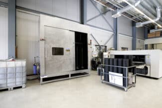 Reinigung von Elastomer Flexosleeves mit Regenwasser
