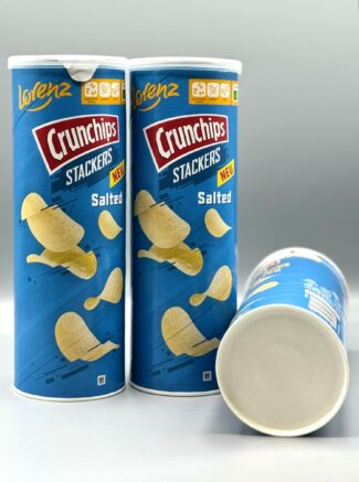 Lorenz setzt auf Sonocos Papierdose mit Papierboden für Crunchips Stackers