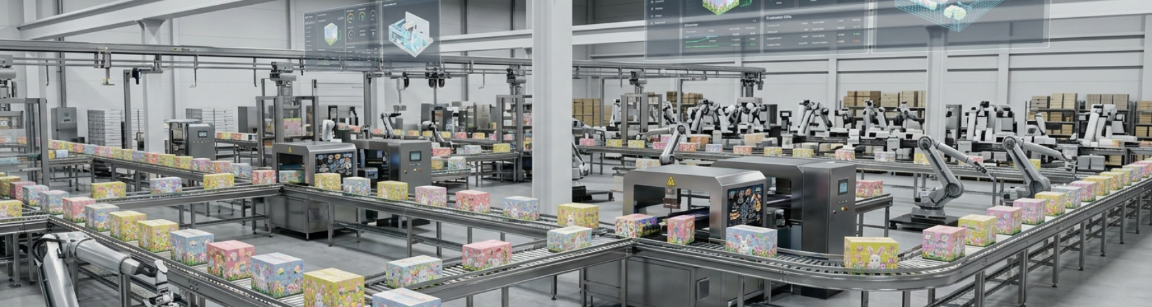 Osterhasen auf Diät: intelligente Software und In-Logistics-Druckverfahren revolutionieren saisonale Verpackungen